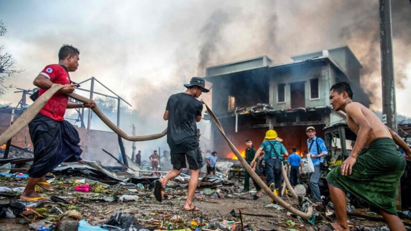 Ethnic Karen people flee Myanmar for Thailand amid bombing, unrest