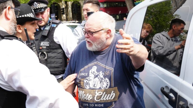 Van appears to drive into Just Stop Oil protesters at group’s final UK rally