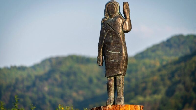 Melania Trump statue missing in her native Slovenia after last one set on fire