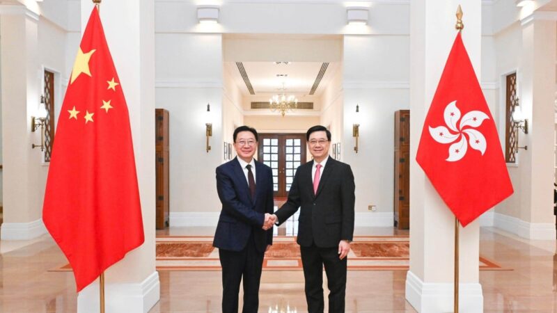 Hong Kong’s John Lee meets new liaison office chief, vows to pursue fresh growth