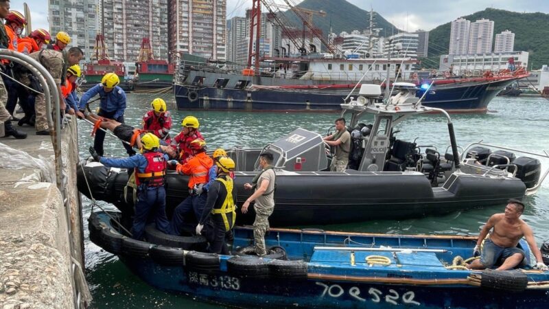 Mother and son, 5, in intensive care after being swept into Hong Kong sea