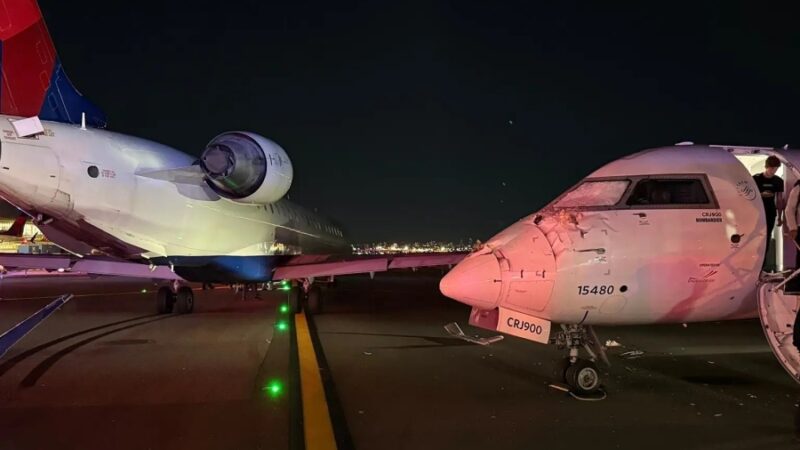 Two Delta planes collide on taxiway at New York’s LaGuardia Airport
