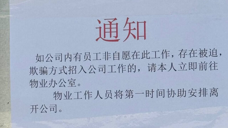 #网友投稿：波贝新城11 公司刚搬来就看到了这样的通知