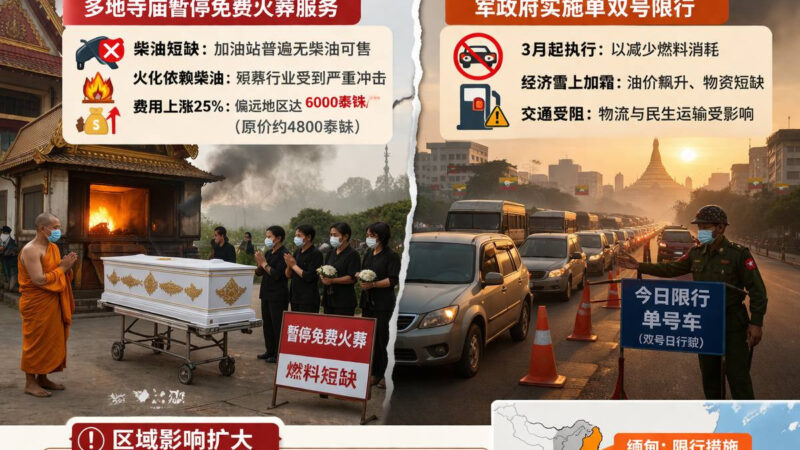 #东南亚快讯 燃料短缺加剧：泰国火葬服务受影响，缅甸实施限行