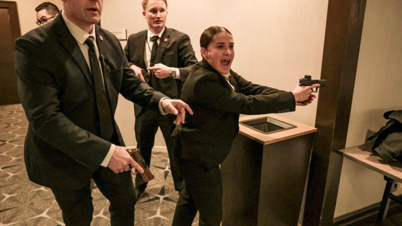 Are US agents around Trump armed with Chinese red dot sights?
