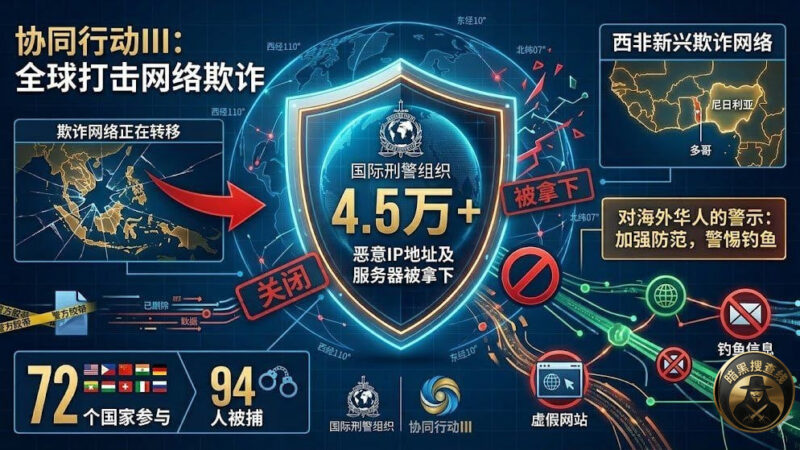 #行业新闻 4.5万个服务器被封！国际刑警“协同行动III”