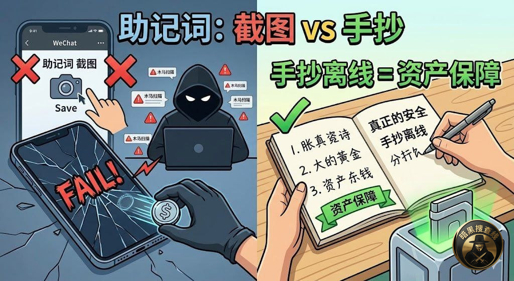 #干货分享   #钱包必读  截图存微信？这等于把钱包送给黑