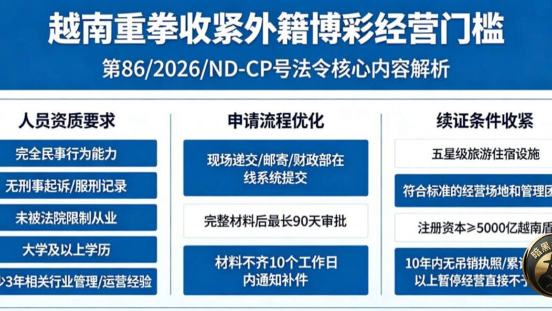 #越南收紧外籍博彩门槛 ：学历、经验、资本全面升级，想入局难