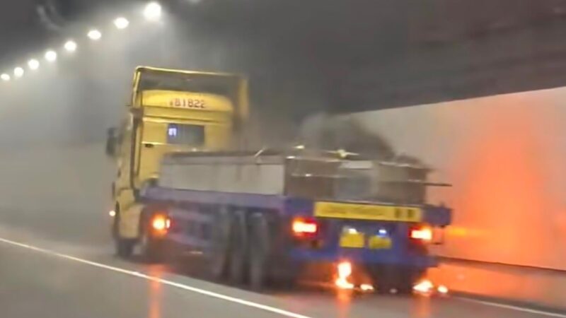 Traffic hit as truck catches fire in tunnel of Hong Kong’s mega bridge