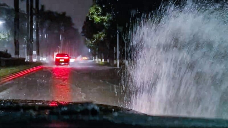 Hong Kong’s northern New Territories hit by heavy rain and flooding