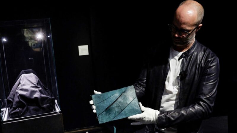 Bag made from ‘T. rex leather’ to be auctioned in Paris