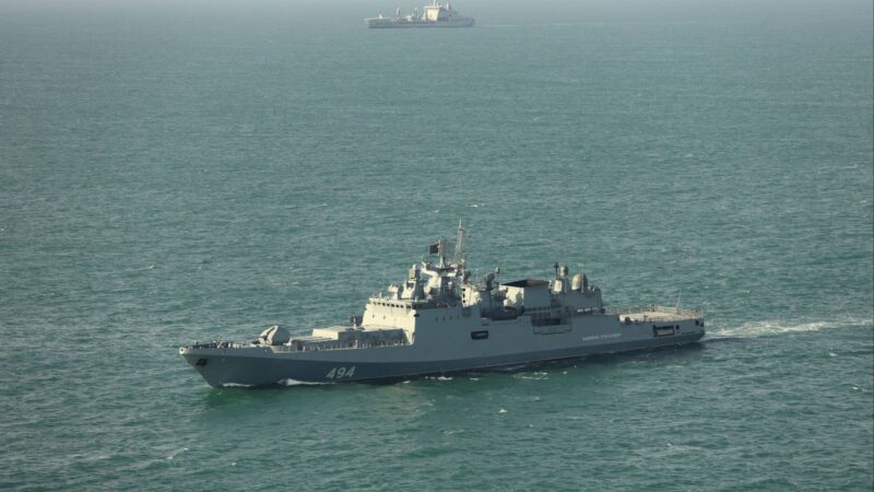 Russian warship fires warning shots at UK yacht in the Channel