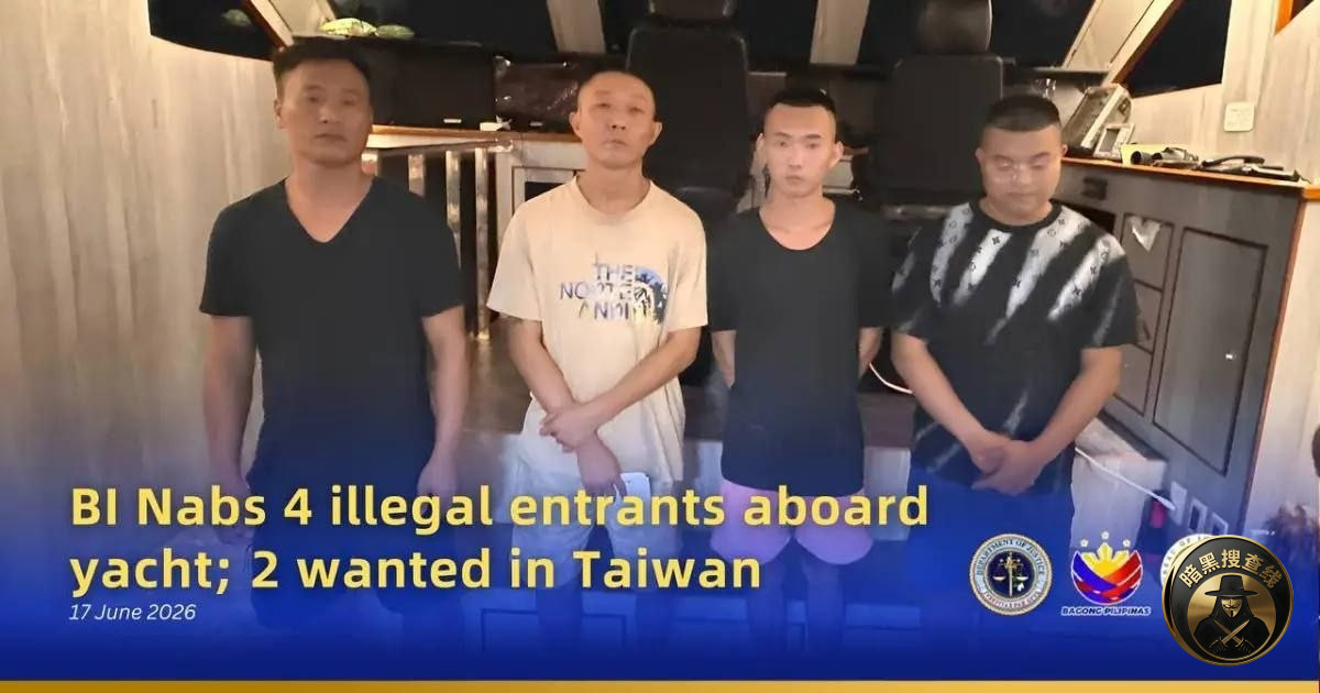 #菲律宾新闻 4名台湾人 租游艇非法入境菲律宾，其中2人为台