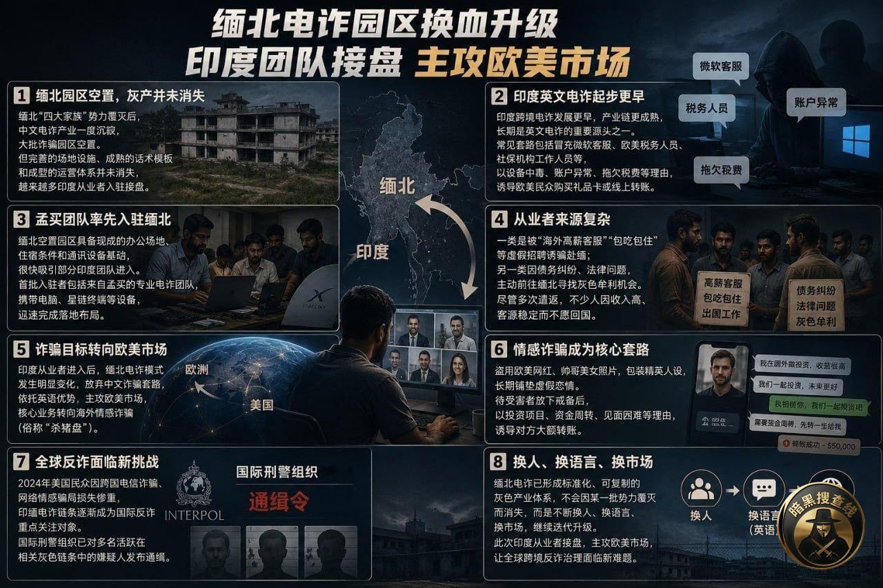 #四大家族倒下后 印度人开始“接盘”缅北园区
曾经由“ #四大家族倒下后 印度人开始“接盘”缅北园区
曾经由“