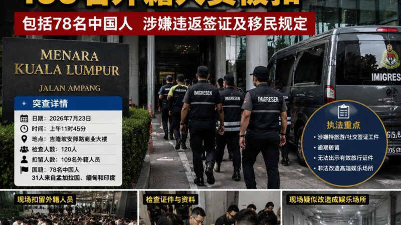 #吉隆坡 商业大楼遭移民局突袭！78名中国籍人员因 #违反签