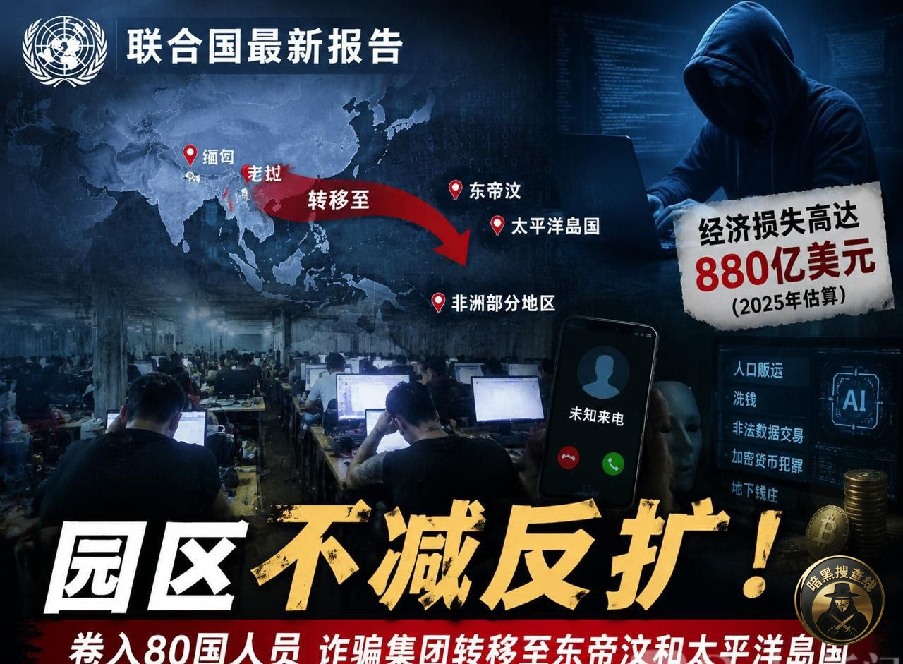 #产业热点 联合国警告 东南亚诈骗园区“打不完、搬不停”,已 #产业热点 联合国警告 东南亚诈骗园区“打不完、搬不停”,已
