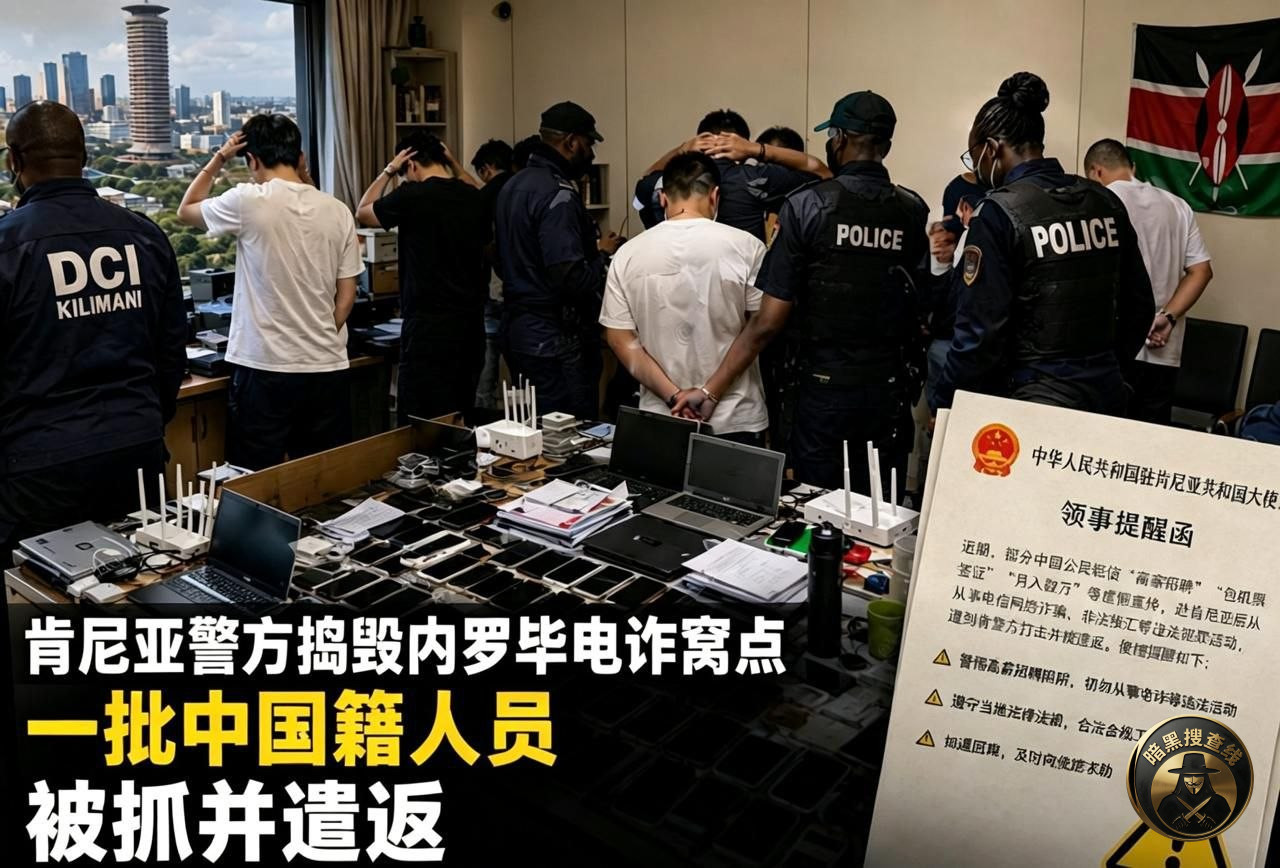 #肯尼亚突查电诈窝点‼️多名中国籍涉案人员被抓遣返

非