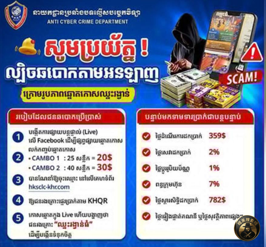 柬打击网络犯罪局预警脸书虚假彩票诈骗 并公布报案指引