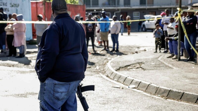 South African police probe mining feud shooting, 27 dead as elections near